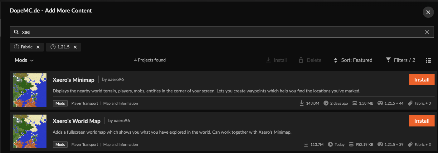 Mods zu CurseForge hinzufügen